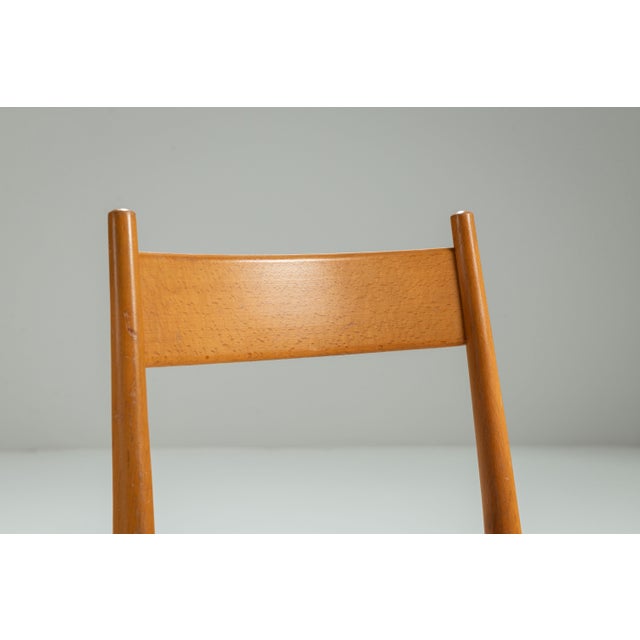 Oak Dining Chairs with Papercord Seats, 1970s, Set of 4 For Sale - Image 9 of 11