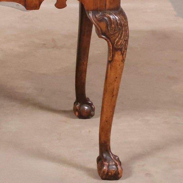 19th Century 19th Century English Walnut Two Drawer Table For Sale - Image 5 of 7