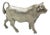 Vintage Italian Handmade Silver Bull Figurine, 1940s For Sale