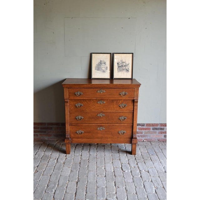 Antique Oak Chest of Drawers For Sale - Image 10 of 10