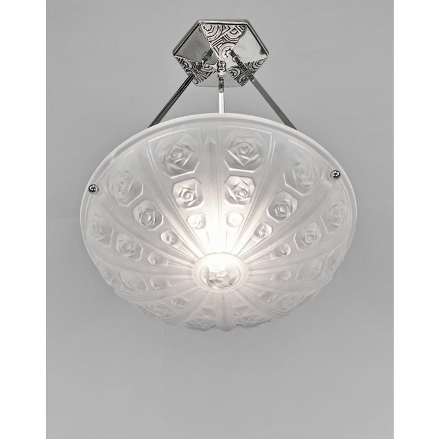 Art Deco French Art Deco Pendant Light by Sevb & Gillen 1930 France - 2 Available For Sale - Image 3 of 11