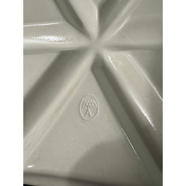 A fine mid-to-late 20th-century creamware hexagonal divided server manufactured by Mottahedeh for the Metropolitan Museum...