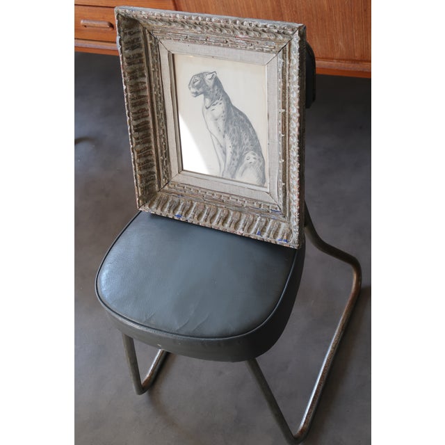 Original Charcoal Drawing From the 1930s Art Deco Period by French Artist André Margat. For Sale In Miami - Image 6 of 7