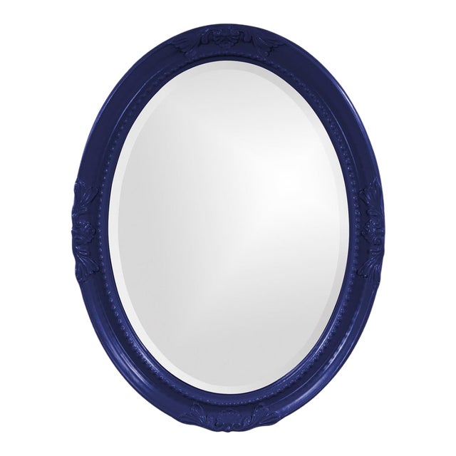 Queen Ann Mirror - Glossy Navy For Sale