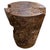 Reclaimed teak side table hand carved from a single teak root with a graduation from the bottom to the top. Charred one...