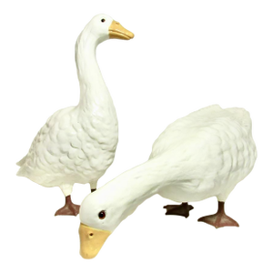 Pair of Vintage French Ceramic Geese