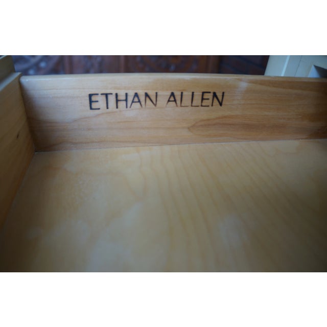 Ethan Allen Hand Painted Country French Secretary Desk For Sale - Image 10 of 13