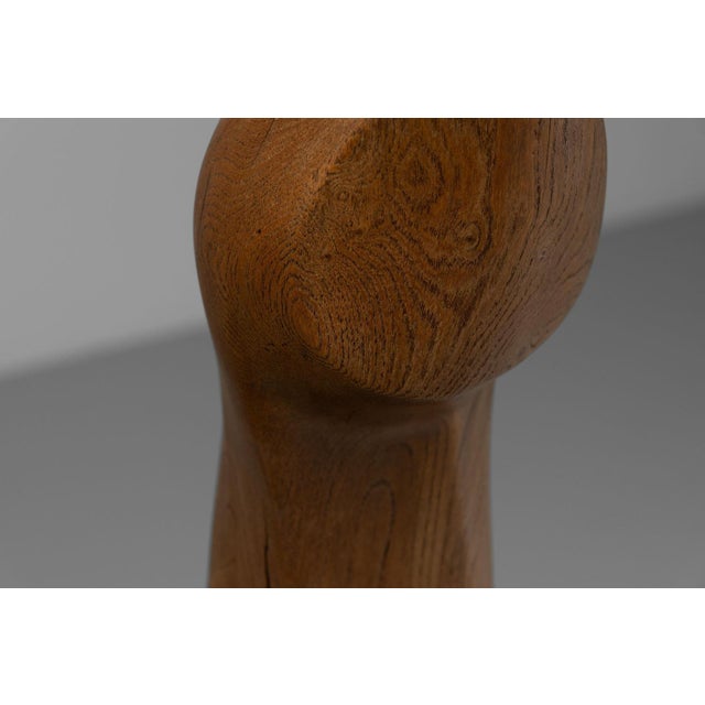 1960s Abstract Oak Sculpture from LM, France, 1960s For Sale - Image 5 of 17