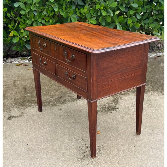 Antique Federal Style Mahogany Sideboard With Brass Hardware For Sale - Image 4 of 15