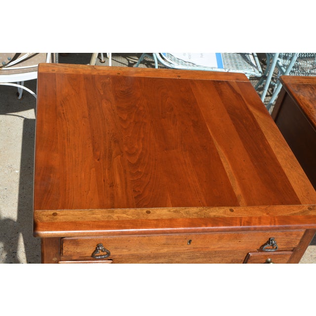 1970s Pair of Bob Timberlake Lexington Cherry Wood Side / End Tables W/ Drawers For Sale - Image 6 of 18