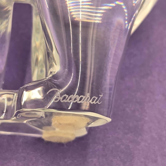 Baccarat Signed "Pompon Bear" Designed by Francois Pompon - Crystal Polar Bear Sculpture Figurine For Sale In Boston - Image 6 of 7