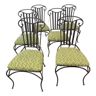 Prou Style Wrought Iron Chair Set/6 For Sale
