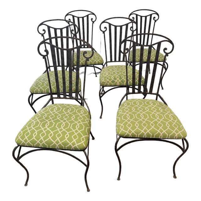 Prou Style Wrought Iron Chair Set/6 For Sale