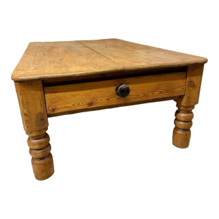 19th Century English Pine Coffee Table For Sale