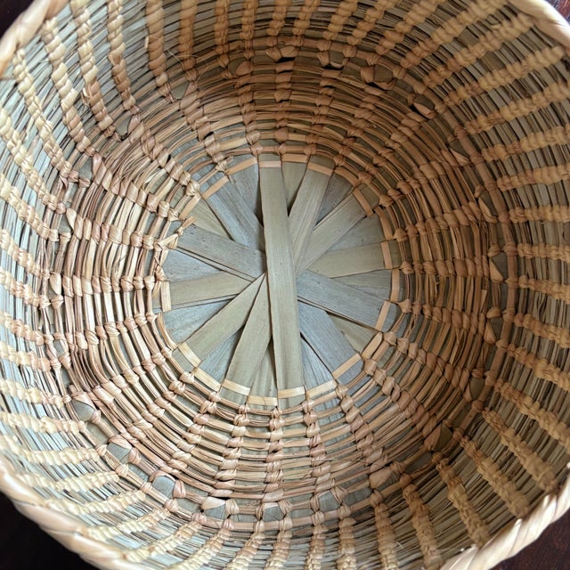 Mid-20th Century Handwoven Rattan Decorative Box For Sale - Image 11 of 12