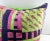 Mid-Century Modern Artist Quilted Green & Pink Monoprint Pillow For Sale - Image 3 of 7