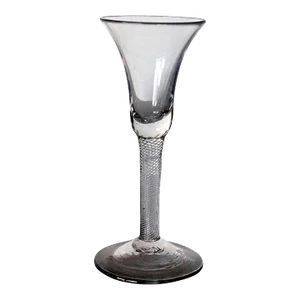 English Georgian Single-Series Air Twist Stem Wine Glass