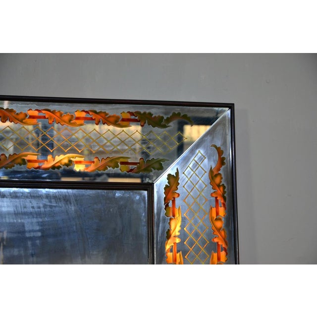 Brown Backlit Mirror by Luigi Brusotti, Italy, 1940s For Sale - Image 8 of 15