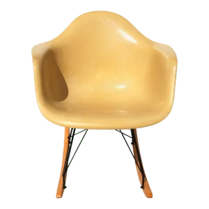 Eames for Herman Miller Yellow Fiberglass Shell Rocker