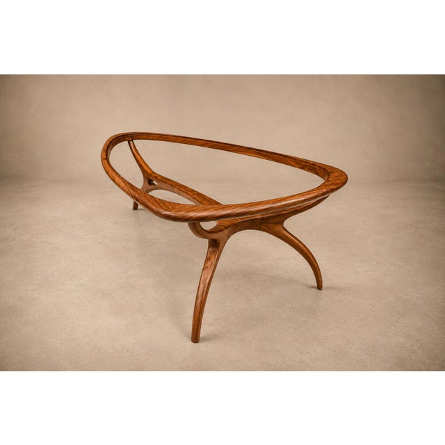 Large “Egg” Coffee Table in Caviúna Wood & Glass by Giuseppe Scapinelli, Brazil, 1950s For Sale - Image 16 of 18