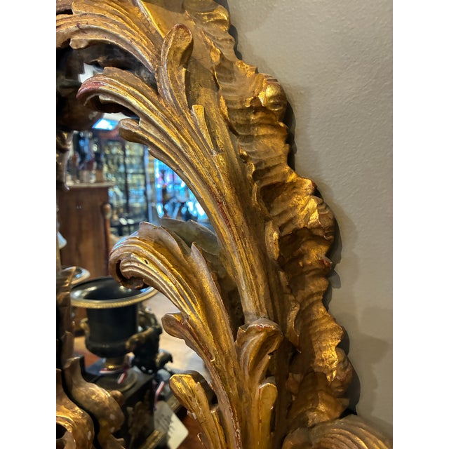 18th Century Pair of French Gilded Mirrors With Chinese Cranes For Sale - Image 4 of 12