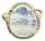 White Moonstone Diamonds Halo Set 14 Yellow Gold Statement Unique Cocktail Ring, Size 6 For Sale
