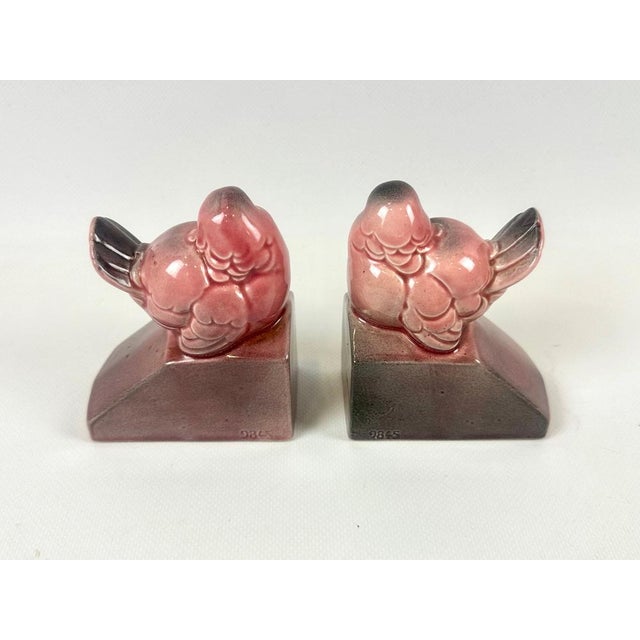 Art Deco Pink Sparrow Bookends, 1930s, Set of 2 For Sale - Image 4 of 8