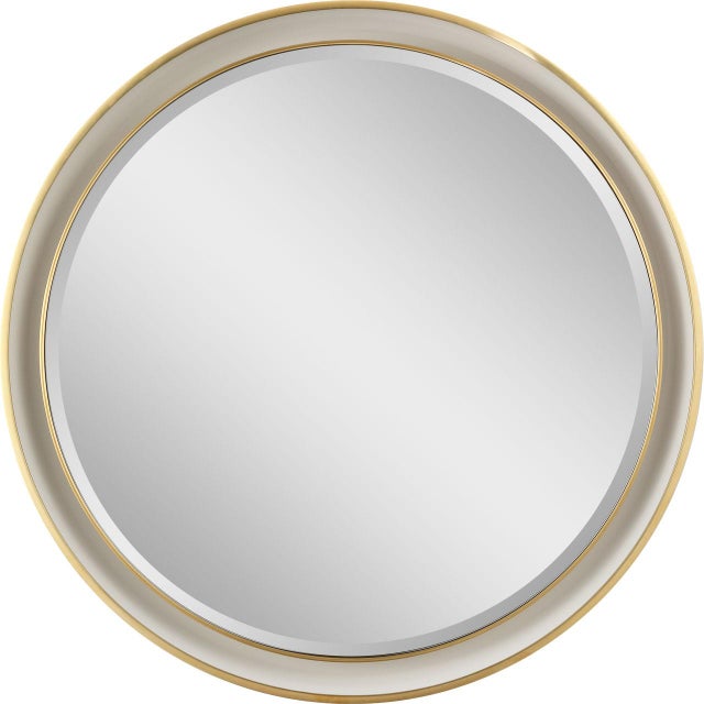 Thomas O'Brien for Visual Comfort Signature Tricia 24" Illuminated Round Mirror in Hand-Rubbed Antique Brass For Sale In Houston - Image 6 of 11