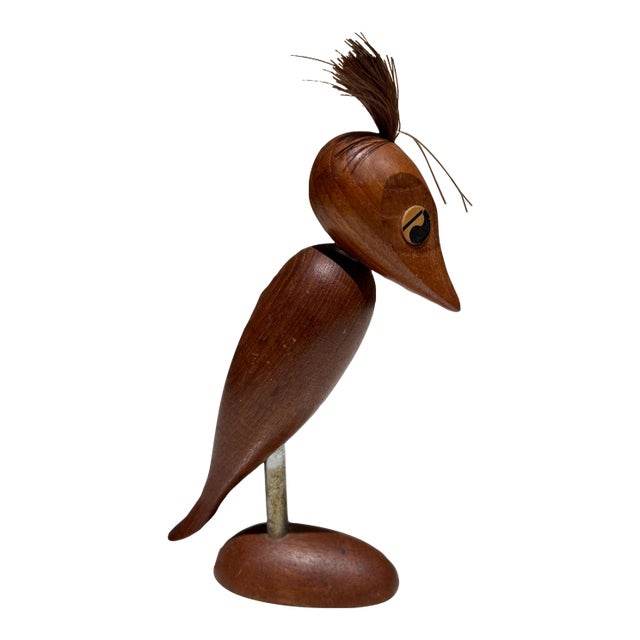 Bird Corkscrew Bottle Opener Arne Basse Mid Century Danish Modern in Teak For Sale