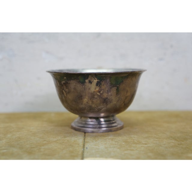 Antique Silver Plate Lot Paul Revere Bowls Wm Rogers Compote Pilgrim Coffee Pot - Set of 5 For Sale - Image 10 of 18