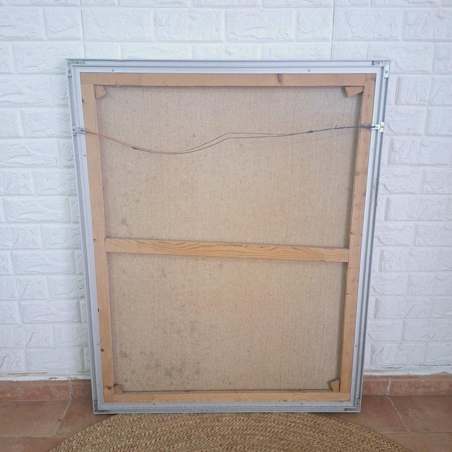 Spanish Postmodern School Artist, Pastel Abstract Composition, Oil Painting, 1990s For Sale - Image 15 of 16