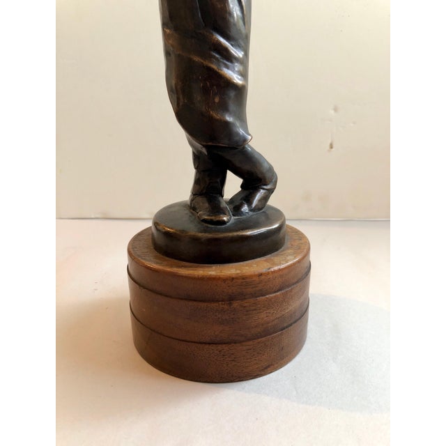 Peter Krasnow, Art Deco Expressionist Bronze Judaica Rabbi Sculpture Los Angeles Modernist, c.1930s For Sale - Image 12 of 14