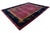 1920s Antique Chinese Art Deco Rug With Floral Branches in Magenta and Navy Blue For Sale - Image 4 of 13