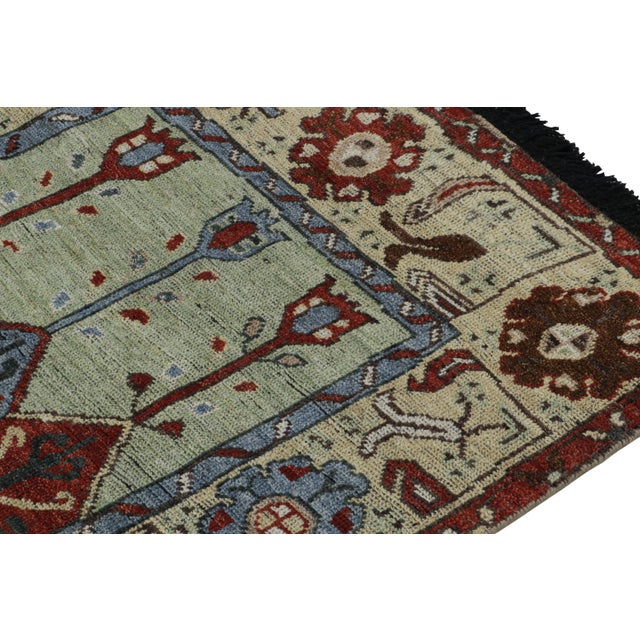 2010s Rug & Kilim’s Tribal Style Runner Rug in Red With Mihrab and Floral Patterns For Sale - Image 5 of 7