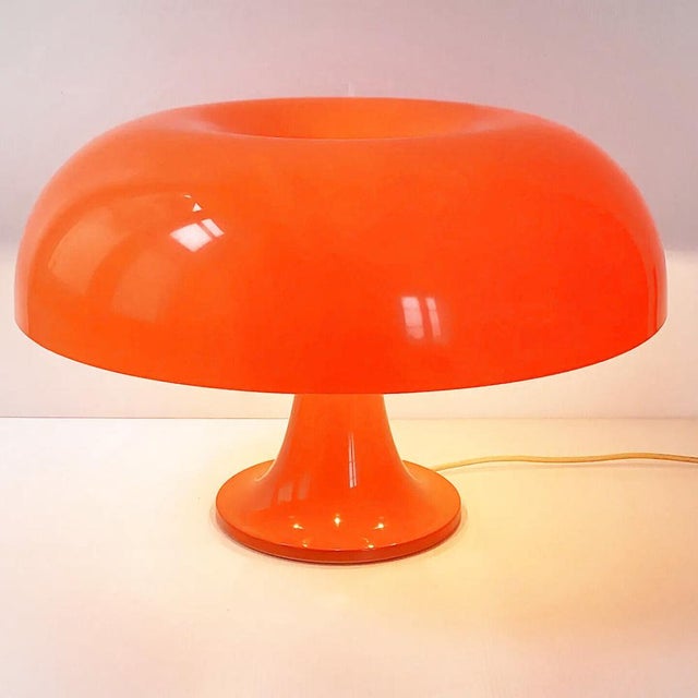 Nesso Table Lamp in Orange by Giancarlo Mattioli for Artemide, 1960s, in Worn conditions. Designed 1960 to 1969 This piece...