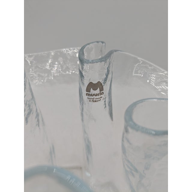 Title: Muurla Finland "Eva" Clear Handkerchief Glass Vase – 6" Tall Sculptural Scandinavian Design Description: Origin:...
