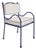Panarea Armchair in Blue & White Upholstery by Ceraudo For Sale