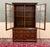 Antique English Large Bookcase Bookshelf Cabinet Double Door Glass Oak C. 1910s For Sale - Image 16 of 18