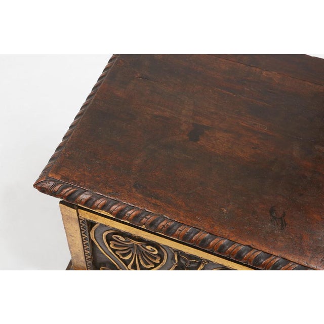 Venetian Carved and Polychroom Oak Chest For Sale - Image 16 of 18