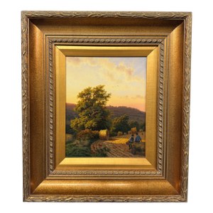Daniel Van Der Putten "After the Harvest" Oil Painting, Signed