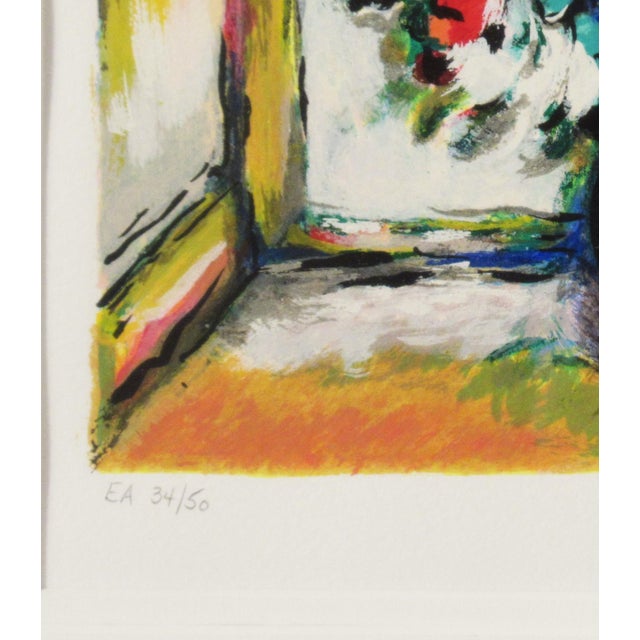 Printmaking Materials Zamy Steynovitz, Flowers Before Window, 1998 For Sale - Image 7 of 10