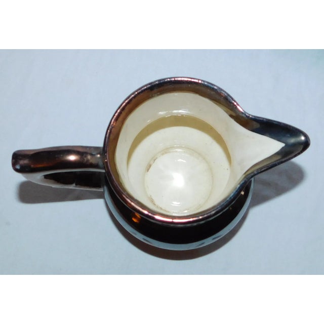 Ceramic Antique English Copper Lustre Creamer For Sale - Image 7 of 8