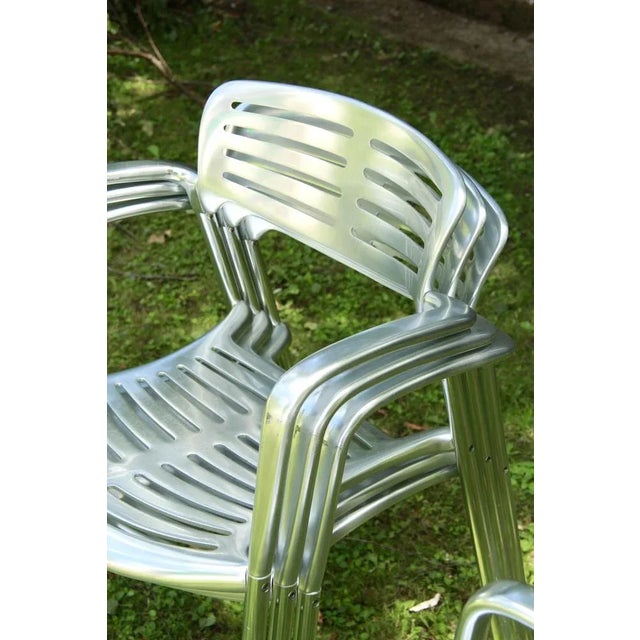 Silver Vintage Spanish Metal Chair by Jorge Pensi for Amat 3, 1980s For Sale - Image 8 of 13