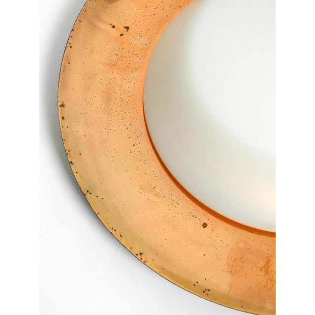 Black Large Mid-Century Ceiling Lamps in Glass with Copper-Plated Metal Reflector by Kaiser Leuchten, Set of 2 For Sale - Image 8 of 18