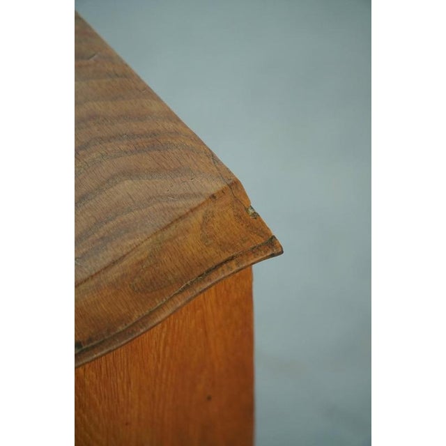 Danish Baroque Revival Three-Drawer Chest in Oak with Brass Hardware, 1940s For Sale - Image 9 of 18