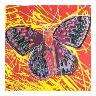 1986 Carnegie Museum of Art After Andy Warhol "Butterfly" Lithograph For Sale