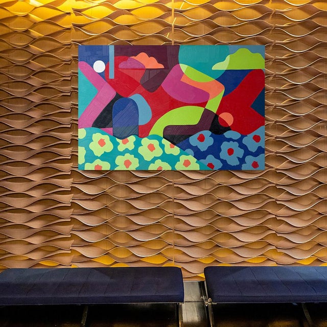 Abstract "Dreamstate" Acrylic on Canvas by Mary Lai For Sale - Image 3 of 5