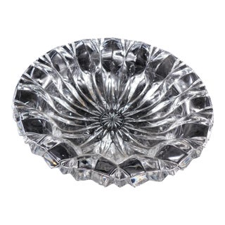1960s Beautiful Large Cut Crystal Bowl For Sale