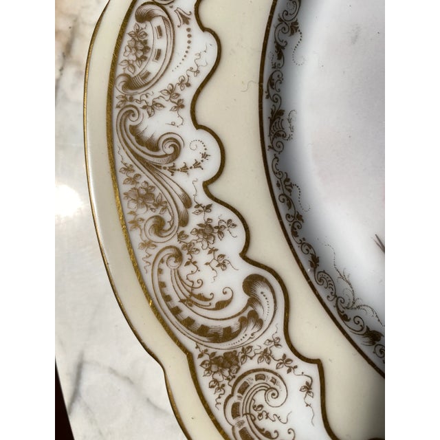 French Mid 19th Century Neoclassical Handpainted Napoleon Severes Chateau Des Tuileries France Plate For Sale - Image 3 of 8