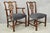 Antique Chippendale Style Mahogany Carved Fretwork Dining Chairs - Set of 10. Set includes (2) armchairs and (8) side...